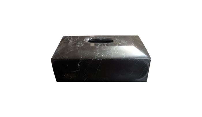 جا دستمال کاغذی سنگ نجف آباد مشکی و سفید