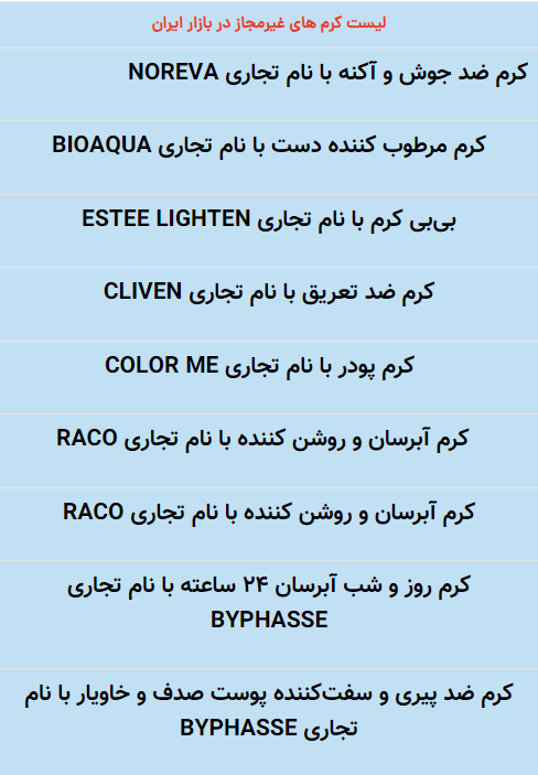 این کرم ها رو هیچوقت استفاده نکن | غیرمجاز